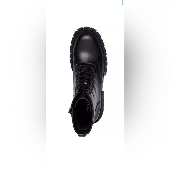 Madden Girl Black Combat Boots with Chunky Sole and High-Top Design - Picture 9 of 12